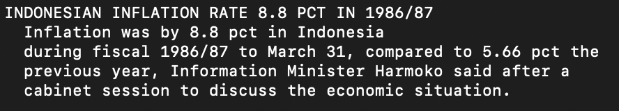 Indonesian Inflation